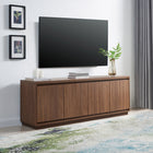 Hudson&Canal Presque TV Stand for TV's up to 75" - Satin Walnut-Features easy assembly