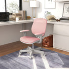 Vinsetto Small Mesh Office Chair with Castors - Pink-Castor wheels to move chair around easily at all times