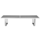 Modway Sauna 5' Stainless Steel Bench - Silver-Solid Stainless Steel Legs