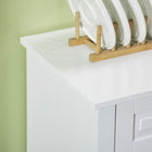 HOMCOM 45.3" L Sideboard Buffet Cabinet - White-Anti-tipping design helps prevent it from falling over
