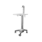 Amer Mounts Light Pedestal Medical Cart with Display Mount-Overall Load Capacity: 7.5~15.5 kg (16.54~34.17 lbs)