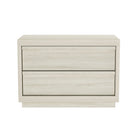 Manhattan Comfort Navis 32" Contemporary 2-Drawer Nightstand - Whitewashed Oak-Wood-look finish offers a warm, natural appearance popular in modern furniture design