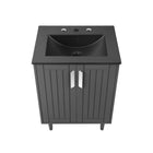 Modway Augusta 24" Bathroom Vanity - Grey/Black-Soft-Close Doors