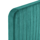 Modway Celine Channel Tufted Performance Velvet Twin Platform Bed - Teal-Wood Slat Support System