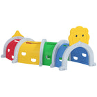Qaba Lion Design Toddler Play Tunnel - 76.4" x 34.6" x 33.9" - Multi-colour-This cute lion design encourages kids to have imaginative play 