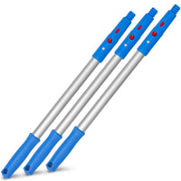 Gritt Commercial 20" Aluminum Pole - 3 Pack-Versatile functionality with a 3-in-1 click/lock adapter