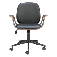 Zuo Ali Office Chair - Black-Plush and durable faux leather fabric