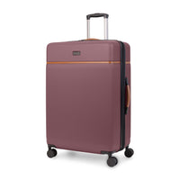 Bugatti Cannes Collection 30.50" Hardside Checked Spinner Luggage - Mauve-Made of lightweight and resistant ABS/PC with Pu trims