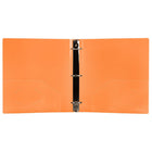 JAM Paper Plastic 1.5" 3-Ring Binder - Orange-Quantity: Sold Individually | Made to be long lasting and resist tearing or bending, easy to clean.