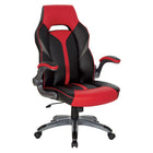 DESIGNlab By OSP Orion Gaming Chair - Red Accents-Flip up padded armrests 