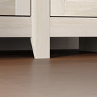 HOMCOM Farmhouse 47.2" L Sideboard - White Wood Grain-Anti-tipping design enhances safety by preventing falls