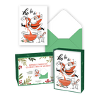 Pierre Belvedere Holiday Cards Set with Envelopes - Tipsy Christmas - 6" x 4.5" - French - 20 Pack-Blank interiors for personalized greetings