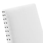 Modway Parcel Dining Upholstered Fabric Side Chair - White-8