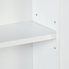 kleankin Bathroom Wall Cabinet for Living Room and Entryway - White-Colour: White