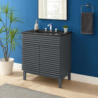 Modway Render 30" Bathroom Vanity - Grey/Black-Soft-Close Doors