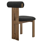 Modway Torian Boucle Fabric Dining Chair - Walnut Black - Set of 2-8