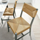 Modway Bodie Wood Dining Chair - Light Grey/Natural-Weight Capacity: 330 lbs.