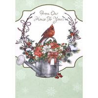 Rosedale Christmas Greeting Cards/Envelopes - 5-1/2" x 8" - Our House to Yours - 12 Pack-Premium quality greeting cards