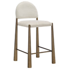 Modway Hayley Upholstered Fabric Counter Stool - Brass Cream-Versatile Counter Stool