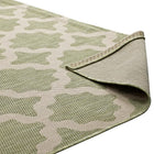 Modway Cerelia Moroccan Trellis Indoor/Outdoor Area Rug - 8 ft W x 10 ft L - Beige/Light Green-8
