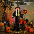 Outsunny 5.6' Animated Witch Halloween Decoration-Made from robust, long-lasting materials ensuring enjoyment for many Halloweens 