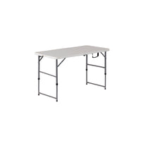 TygerClaw 48 in. Adjustable Fold Utility Table with Heavy Duty Steel Frame-Adjustable height ranges from 21.3 to 29.1 inches for different tasks