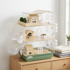 PawHut Large 3-Tier Acrylic Hamster Habitat with Water Bottles-A unique three-level vertical design saves space and can house multiple dwarf hamsters separately
