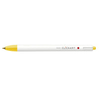 Zebra ClickArt Retractable Marker Pen - Yellow-Perfect for journaling, colour coding, drawing, and everyday writing.