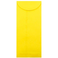 JAM Paper #12 Policy Envelopes, 4.75 x 11, Brite Hue Yellow Recycled, 100 Pack (3156400g)-Yellow