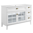 Modway Isle 48" Bathroom Vanity Cabinet - White-Contemporary Coastal Style