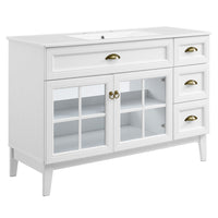 Modway Isle 48" Bathroom Vanity Cabinet - White-Contemporary Coastal Style