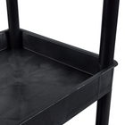 Luxor ENDURA 34" H Three-Tier Utility Cart - 24" W x 18" D - Black-Equipped with four 4-inch thermoplastic rubber swivel casters, two of which have locking brakes for stability