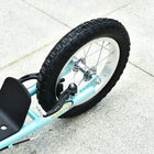 Aosom Youth Kick Scooter with 12'' Inflatable Rubber Wheel - Blue-Wide textured foot deck anti-slip and help to maintain balance 