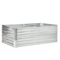 Outsunny Raised Garden Bed - 71" L x 35" W x 23" H - Silver-Protect the plants from submergence 