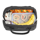 Fit + Fresh Bloomington Lunch Bag with 2 Containers - Black-Exterior: 100% Polyester, Insulation: 100% Polyethylene, Interior: 100% PEVA, Containers: Polypropylene