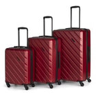 Swiss Mobility 3-Piece ABS Hardside Luggage Set - ABS - Red-Designed For Durability: The AHB Collection is perfect for every traveller from flight attendants to vacationers, the lightweight, damage-resistant ABS hardside material provides protection when traveling for work or fun by plane, car, or cruise