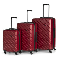 Swiss Mobility 3-Piece ABS Hardside Luggage Set - ABS - Red-Designed For Durability: The AHB Collection is perfect for every traveller from flight attendants to vacationers, the lightweight, damage-resistant ABS hardside material provides protection when traveling for work or fun by plane, car, or cruise