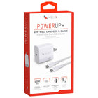Helix USB-C + USB-A Wall Charger with Cable - 40W - White-USB-C & USB-A Ports