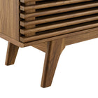 Modway Render 71" Media Console TV Stand - Walnut-Durable Particleboard and MDF Construction