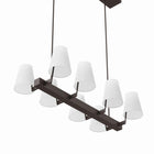 Modway Enthrall 8-Light Chandelier - White/Brass-Professional Installation Required