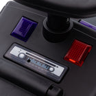 Aosom Kids Sliding Ride-On Police Car with Under Seat Storage - Black-A large steering wheel that is simple to maneuver 