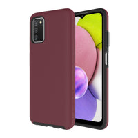 AXS PROTech Dual-Layered Anti-Shock Case with Military-Grade Durability for Samsung Galaxy A03s - Burgundy-Shock resistant
