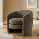 Modway Affinity Upholstered Boucle Fabric Curved Back Armchair - Pebble-Dense Foam Padding