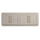 Hudson&Canal Tillman TV Stand for TV's up to 75" - Alder White-A transitional design accommodates TVs up to 75" for your entertaining space