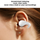 MyBat Open Ear Bluetooth Earbuds - White-Wireless Music & Calls - Stream and talk hands-free