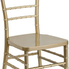 Flash Furniture HERCULES PREMIUM Series Gold Resin Stacking Chiavari Chairs - 2 Pack-Gold Finish
