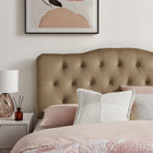 Modway Annabel Stain-Resistant Performance Velvet Full Headboard - Taupe-7 Adjustable Mount Positions