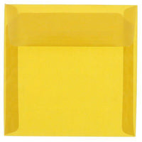 JAM Paper Square Translucent Vellum Invitation Envelopes - 8.5" x 8.5" - Gold - 25 Pack (PACV597)-Color: Gold Translucent
