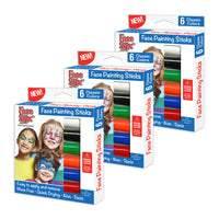 Kwik Stix Face Stix Face Painting Sticks Set - 6 Colours - 3 Pack-100% safe! Non--toxic and gluten free