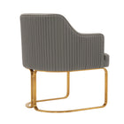 Manhattan Comfort Raya 25.2" Modern Leatherette Upholstered Dining Armchair - Taupe-Commercial Grade Tested with Weight Capacity of 330 lb